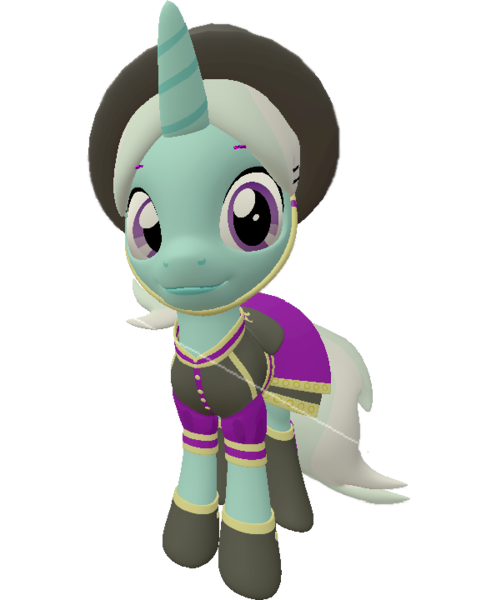 Size: 595x720 | Tagged: safe, artist:topsangtheman, derpibooru import, cornetta, pony, unicorn, 3d, clothes, hat, looking at you, simple background, solo, source filmmaker, transparent background, uniform