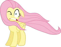 Size: 2218x1716 | Tagged: safe, artist:frownfactory, derpibooru import, fluttershy, pegasus, pony, stare master, .svg available, female, mare, one eye closed, simple background, solo, svg, transparent background, vector, wings