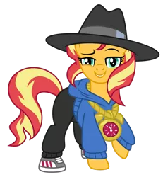 Size: 1024x1110 | Tagged: safe, artist:emeraldblast63, derpibooru import, sunset shimmer, pony, rapper