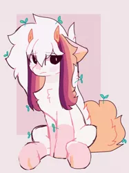 Size: 734x982 | Tagged: safe, artist:little-sketches, derpibooru import, oc, oc:ayaka, ponified, pony, alternate design, chest fluff, female, horns, mare, solo, species swap