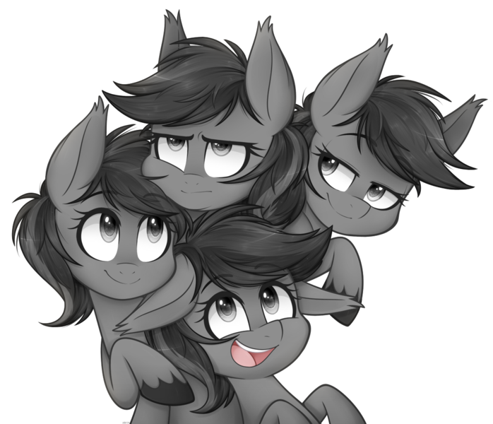 Size: 1100x946 | Tagged: safe, artist:higgly-chan, derpibooru import, oc, oc:grey matter, unofficial characters only, earth pony, pony, annoyed, lidded eyes, multeity, self ponidox, simple background, smiling, transparent background