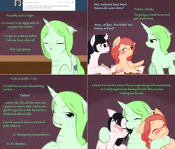 Size: 1802x1534 | Tagged: safe, artist:askmerriweatherauthor, derpibooru import, oc, oc:china saucer, oc:loose leaf, oc:merriweather, pegasus, unicorn, ask merriweather, drunk, female, group hug, hug, mare