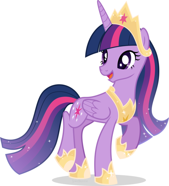 Size: 4105x4500 | Tagged: safe, artist:limedazzle, derpibooru import, princess twilight 2.0, twilight sparkle, twilight sparkle (alicorn), alicorn, pony, the last problem, absurd resolution, alternate design, crown, cute, female, hoof shoes, jewelry, looking back, mare, open mouth, regalia, simple background, solo, transparent background, twiabetes, vector