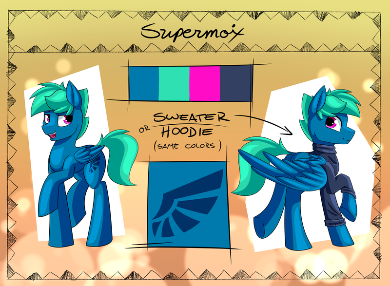 Size: 4500x3300 | Tagged: safe, artist:supermoix, derpibooru import, oc, oc:supermoix, pegasus, pony, cute, green hair, green mane, pink eyes, reference sheet, solo