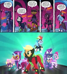 Size: 1534x1690 | Tagged: derpibooru import, fili-second, maelstrom shade, masked matter-horn, mistress marevelous, power ponies, power ponies (episode), radiance, saddle rager, safe, starry night terror, the alley cat, the dark horse, the great and powerful roxy, zapp