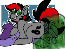 Size: 512x387 | Tagged: suggestive, artist:cheesewheel, derpibooru import, oc, oc:dj charge, unofficial characters only, earth pony, pony, unicorn, butt touch, face fart, faceful of ass, facesitting, fart, fart cloud, fart fetish, fart noise, female, fetish, hoof on butt, lesbian, mare, onomatopoeia, shipping, sound effects, tongue out