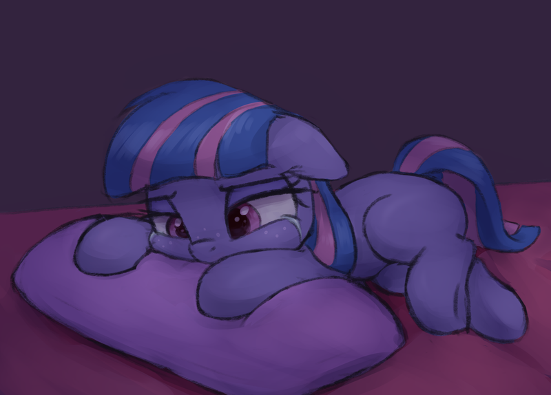 Size: 1000x718 | Tagged: safe, artist:trial397, derpibooru import, wind sprint, pegasus, pony, common ground, crying, female, filly, image, pillow, png, sad, solo