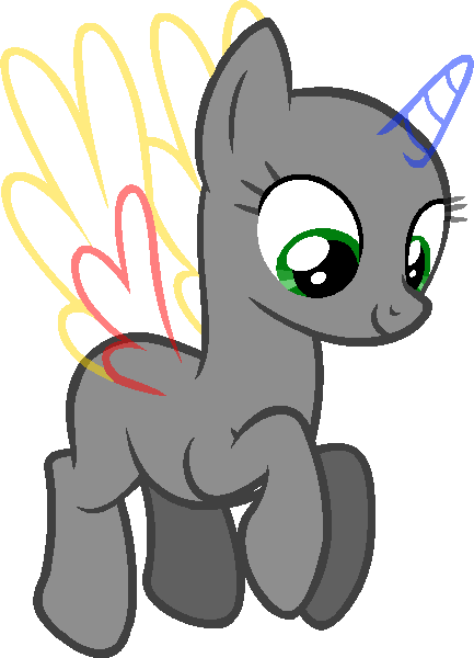 Size: 433x600 | Tagged: safe, artist:spritzair, derpibooru import, oc, unofficial characters only, alicorn, pony, alicorn oc, bald, base, eyelashes, horn, looking down, simple background, smiling, solo, transparent background, wings