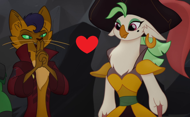 Size: 1302x804 | Tagged: caplaeno, capper dapperpaws, captain celaeno, cropped, derpibooru import, edit, edited screencap, female, heart, male, my little pony: the movie, safe, screencap, shipping, shipping domino, straight