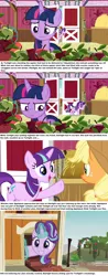 Size: 1280x3257 | Tagged: alicorn, alternate hairstyle, apple, applejack, comic, derpibooru import, edit, food, harvesting memories, implied drugs, implied murder, implied twilight sparkle, ponestrip, semi-grimdark, spoiler:harvesting memories, spoiler:mlp friendship is forever, starlight glimmer, sweet apple acres, twilight sparkle, twilight sparkle (alicorn)