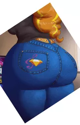 Size: 1880x2920 | Tagged: suggestive, artist:thebrokencog, derpibooru import, edit, adagio dazzle, equestria girls, rainbow rocks, adagio dat-azzle, ass, bootylicious, breasts, butt, clothes, commission, cutie mark, cutie mark on clothes, female, jeans, large butt, pants, plump, poster, sexy, solo, solo female, stupid sexy adagio dazzle, the ass was fat, thick, tight clothing, tight jeans
