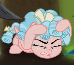 Size: 634x555 | Tagged: cowering, cozy glow, cozy glow is not amused, cropped, derpibooru import, eyes closed, frenemies (episode), lord tirek, queen chrysalis, safe, screencap, solo