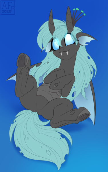 Size: 3455x5484 | Tagged: artist:airfly-pony, changeling, changeling oc, changeling queen, changeling queen oc, derpibooru import, female, oc, patreon, patreon reward, safe, solo, unofficial characters only