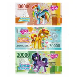 Size: 700x700 | Tagged: derpibooru import, fake money, huh, indonesia, indonesian, oc, oc:lunar storm, rainbow dash, rupiah, safe, sunset shimmer