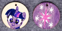 Size: 1014x507 | Tagged: artist:malte279, craft, cutie mark, derpibooru import, jewelry, pendant, safe, traditional art, twilight sparkle, wood