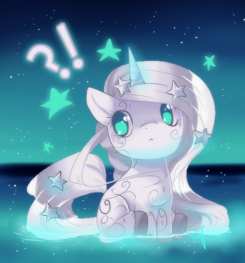 Size: 500x537 | Tagged: artist:loyaldis, chibi, derpibooru import, g2, g2 to g4, generation leap, princess silver swirl, safe, stars, unshorn fetlocks