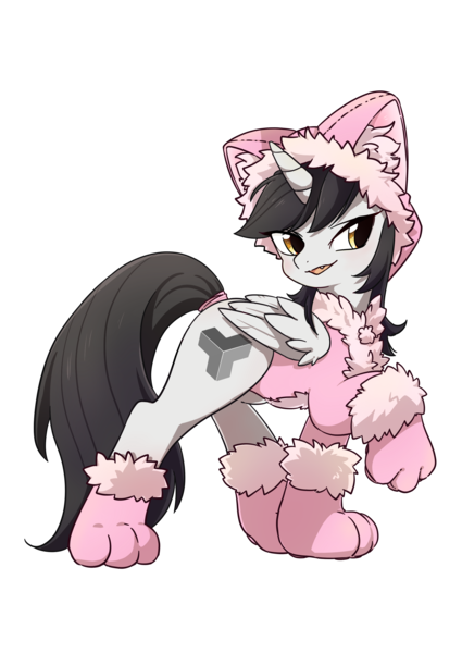 Size: 1926x2716 | Tagged: source needed, safe, artist:yukandasama, derpibooru import, oc, oc:taikongjiyi, unofficial characters only, alicorn, pony, alicorn oc, behaving like a cat, black mane, clothes, female, horn, simple background, solo, tongue out, transparent background, wings