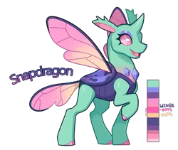 Size: 855x722 | Tagged: artist:lastnight-light, changedling, changeling, derpibooru import, female, oc, oc:snapdragon, reference sheet, safe, simple background, solo, transparent background