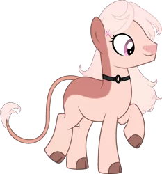 Size: 2592x2777 | Tagged: safe, artist:crystalponyart7669, derpibooru import, oc, oc:claire, unofficial characters only, earth pony, pony, choker, cloven hooves, female, leonine tail, mare, simple background, solo, transparent background