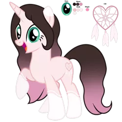 Size: 1280x1280 | Tagged: safe, artist:cindydreamlight, derpibooru import, oc, oc:cindy, pony, unicorn, cutie mark, dreamcatcher, female, mare, raised hoof, reference sheet, simple background, solo, transparent background