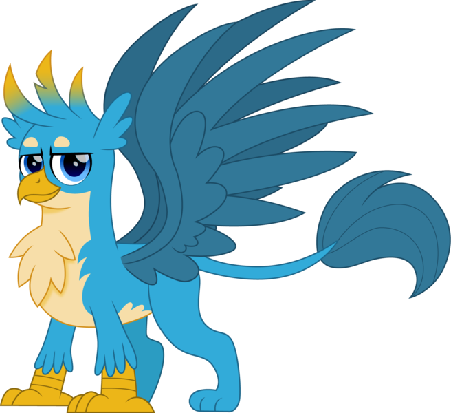 Size: 1640x1500 | Tagged: safe, artist:cloudyglow, derpibooru import, part of a set, gallus, gryphon, cloudyglowverse, alternate universe, chest fluff, cute, gallabetes, looking at you, majestic, male, older, older gallus, simple background, smiling, solo, spread wings, transparent background, wavy mouth, wings
