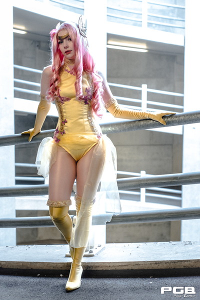 Size: 3650x5475 | Tagged: artist:raspbearyart, artist:sweetmaracosplay, clothes, cosplay, costume, derpibooru import, evening gloves, fluttershy, gloves, human, irl, irl human, leotard, long gloves, photo, safe