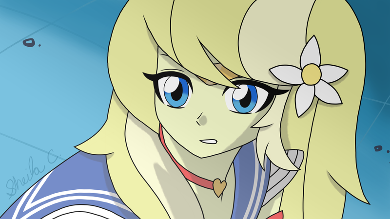 Size: 2560x1440 | Tagged: safe, artist:iamsheila, derpibooru import, oc, oc:lemon blossom, equestria girls, sailor moon, sailor moon redraw meme, serena tsukino, solo, tsukino usagi