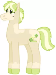 Size: 1093x1462 | Tagged: safe, artist:kindheart525, derpibooru import, oc, oc:shamrock shake, unofficial characters only, earth pony, auraverse, offspring, parent:big macintosh, parent:cherry jubilee, parents:cherrymac