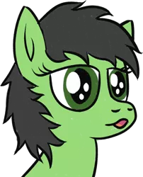 Size: 1114x1376 | Tagged: safe, artist:poniidesu, derpibooru import, oc, oc:anonfilly, unofficial characters only, earth pony, pony, bust, faic, female, filly, ooo, portrait, simple background, solo, transparent background