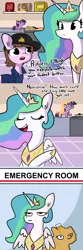 Size: 2250x6750 | Tagged: safe, artist:tjpones, derpibooru import, princess celestia, twilight sparkle, alicorn, earth pony, pony, unicorn, ..., batter, cap, clothes, comic, crown, deep fried, deep frier, dialogue, em dash, female, food, hat, hospital, jewelry, ketchup, mare, mayonnaise, open mouth, peytral, polo shirt, regalia, sauce, shirt, smiling, too dumb to live, twiggie, unamused, unicorn twilight