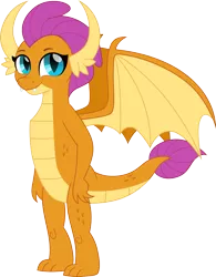 Size: 1245x1600 | Tagged: alternate universe, artist:cloudyglow, cloudyglowverse, cute, derpibooru import, dragon, dragoness, female, movie accurate, part of a set, safe, simple background, smiling, smolder, smolderbetes, solo, transparent background