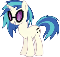 Size: 8927x8495 | Tagged: safe, artist:wissle, derpibooru import, vinyl scratch, pony, unicorn, suited for success, absurd resolution, female, grin, mare, simple background, smiling, solo, sunglasses, transparent background, vector, vinyl's glasses