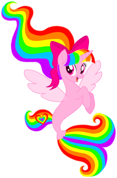 Size: 1920x2911 | Tagged: safe, artist:ra1nb0wk1tty, artist:ra1nb0wk1tty101, derpibooru import, oc, oc:rainbow kitty, unofficial characters only, alicorn, pony, sea pony, seapony (g4), my little pony: the movie, spoiler:my little pony the movie, bow, fin wings, fins, hair bow, seaponified, simple background, solo, species swap, transparent background, wings