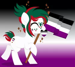 Size: 3600x3216 | Tagged: safe, artist:razorbladetheunicron, derpibooru import, oc, oc:thrill seeker, unofficial characters only, earth pony, pony, asexual, asexual pride, asexual pride flag, base used, female, heart, mare, ponysona, pride, pride flag, solo