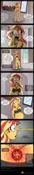 Size: 2084x10608 | Tagged: safe, artist:niban-destikim, artist:pacificside18, derpibooru import, sunset shimmer, comic:inner thoughts, equestria girls, bathroom, bed, bedroom, belly, belly button, big belly, blushing, breasts, cleavage, closet, comic, confused, covering, dresser, embarrassed, frame, geode, geode of empathy, jewelry, looking at you, looking back, looking back at you, looking over shoulder, magical geodes, mirror, necklace, picture frame, pregnant, pregnant equestria girls, shower, sunset preggers, window