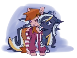 Size: 2072x1564 | Tagged: safe, artist:cheekilycreative, derpibooru import, oc, oc:midnight dust, oc:stuben, unofficial characters only, bat pony, earth pony, :p, clothes, colored sketch, cute, heart eyes, hoodie, leg warmers, messy mane, simple background, striped leg warmers, tongue out, transparent background, wingding eyes