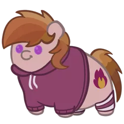 Size: 667x667 | Tagged: safe, artist:labeled, derpibooru import, oc, oc:stuben, unofficial characters only, earth pony, bean pony, clothes, hoodie, leg warmers, simple background, solo, striped leg warmers, transparent background