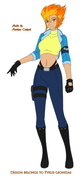 Size: 1504x3260 | Tagged: artist:pyrus-leonidas, belly button, belt, boots, clothes, crossover, derpibooru import, female, gloves, high res, human, humanized, jacket, midriff, mortal kombat, mortal kombat armageddon, mortal kombat deadly alliance, mortal kombat shaolin monks, panties, pants, part of a set, safe, series:mortal kombat:defenders of equestria, shoes, short shirt, simple background, solo, sonya blade, spitfire, thong, transparent background, underwear, video game crossover, woman