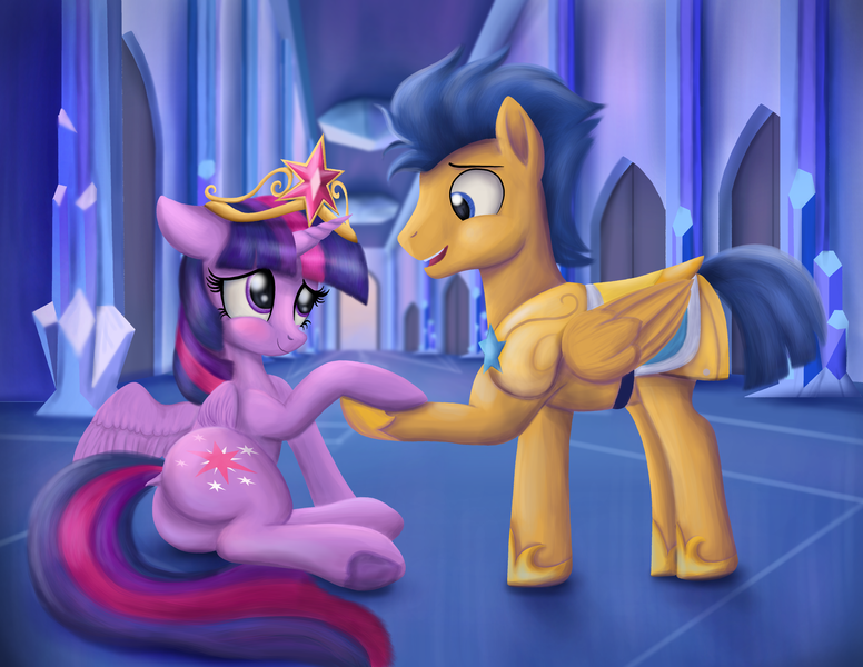 mlp twilight sparkle and flash sentry