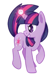 Size: 369x495 | Tagged: safe, artist:tsurime, derpibooru import, twilight sparkle, pony, unicorn, female, glowing horn, horn, magic, mare, profile, simple background, smiling, solo, transparent background, unicorn twilight