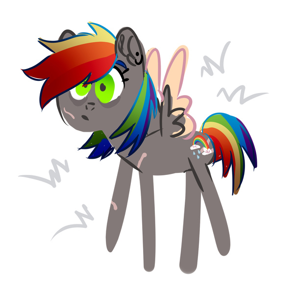 Size: 2000x2000 | Tagged: artist:keyrijgg, crazy face, derpibooru import, faic, minimalist, modern art, not rainbow dash, oc, oc:keyrijgg, rainbow, safe, simple, simple background, white background, without a polygon