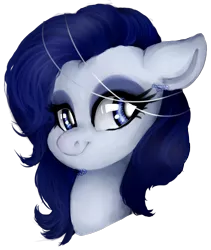 Size: 1234x1459 | Tagged: safe, artist:php110, deleted from derpibooru, derpibooru import, oc, unofficial characters only, earth pony, pony, bust, earth pony oc, eyelashes, makeup, simple background, smiling, solo, transparent background