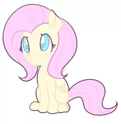 Size: 1280x1310 | Tagged: safe, artist:pegacornss, derpibooru import, fluttershy, pegasus, pony, colored pupils, cute, female, mare, shyabetes, simple background, sitting, solo, white background