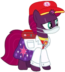 Size: 947x1049 | Tagged: safe, artist:徐詩珮, derpibooru import, fizzlepop berrytwist, tempest shadow, pony, unicorn, series:sprglitemplight diary, series:sprglitemplight life jacket days, series:springshadowdrops diary, series:springshadowdrops life jacket days, aid marshall (paw patrol), alternate universe, base used, clothes, coronavirus, covid-19, cute, doctor, marshall (paw patrol), paw patrol, simple background, transparent background