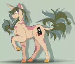 Size: 714x602 | Tagged: safe, derpibooru import, oc, ghoul, pony, undead, unicorn, burn marks, colored sketch, fire cracker, scorcher