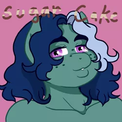 Size: 1050x1050 | Tagged: safe, artist:lurking tyger, derpibooru import, oc, oc:sugar cakes, unofficial characters only, anthro, earth pony, bust, digital art, female, freckles, looking at you, portrait, solo