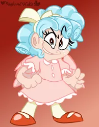 Size: 620x800 | Tagged: artist:mirabuncupcakes15, clothes, cozy glow, crazy glow, derpibooru import, dress, evil grin, female, grin, human, humanized, insanity, mary janes, pure concentrated unfiltered evil of the utmost potency, pure unfiltered evil, safe, shoes, skirt, smiling, socks, solo, stockings, thigh highs, winged humanization, wings