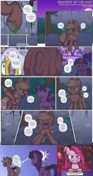 Size: 3000x5668 | Tagged: semi-grimdark, artist:perfectblue97, derpibooru import, applejack, pinkie pie, twilight sparkle, earth pony, pony, unicorn, comic:shadows of the past, applejack's hat, censor bar, censored, comic, cowboy hat, crying, hat, pinkamena diane pie, speech bubble, unicorn twilight