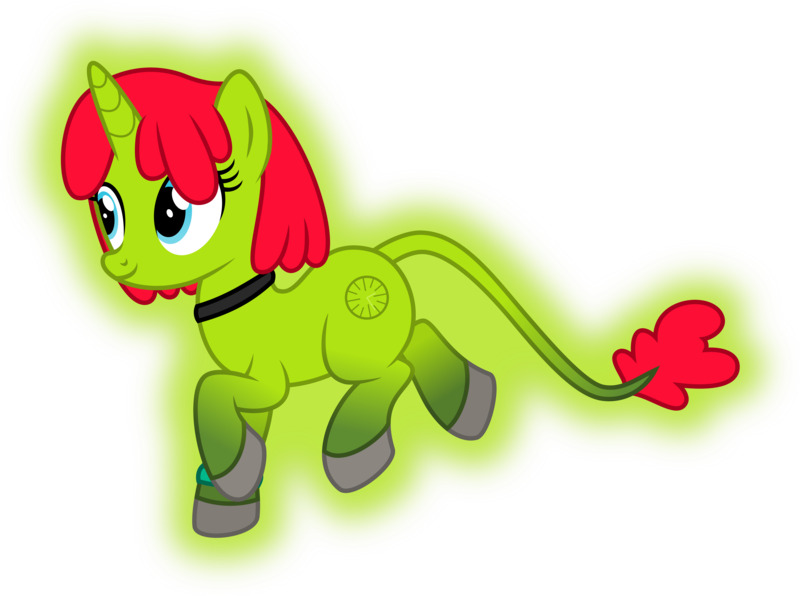 Size: 5366x4000 | Tagged: safe, artist:melisareb, derpibooru import, oc, oc:radiante radium, ponified, unofficial characters only, object pony, original species, pony, radioactive pony, unicorn, .svg available, absurd resolution, choker, element pony, female, glow, glowing body, gradient hooves, gradient tail, i can't believe it's not badumsquish, inkscape, leonine tail, mare, radioactive, simple background, solo, transparent background, vector