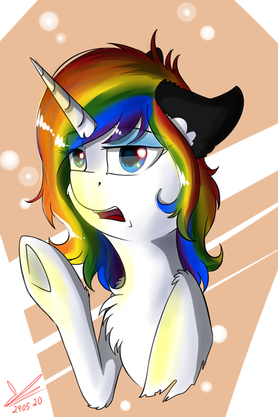 Size: 880x1321 | Tagged: safe, artist:yuris, derpibooru import, oc, unofficial characters only, pony, unicorn, bust, solo